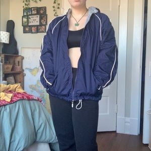 Reversable Windbreaker Zip Up Hoodie